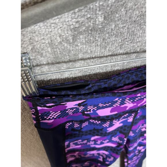 Nike Dri Fit Running Epic Lux Clash Capri Leggings Women Size Medium Purple Camo - Picture 7 of 11